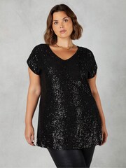 Live Unlimited Sequin Longline Tunic - Image 1 of 4