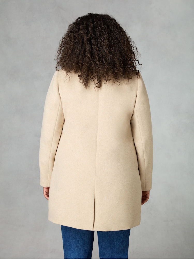 Live Unlimited Natural Curve Wool Blend Short Tailored Coat - Image 2 of 7