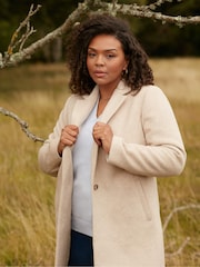 Live Unlimited Natural Curve Wool Blend Short Tailored Coat - Image 4 of 7