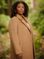 Live Unlimited Natural Curve Wool Blend Long Tailored Coat - Image 3 of 7