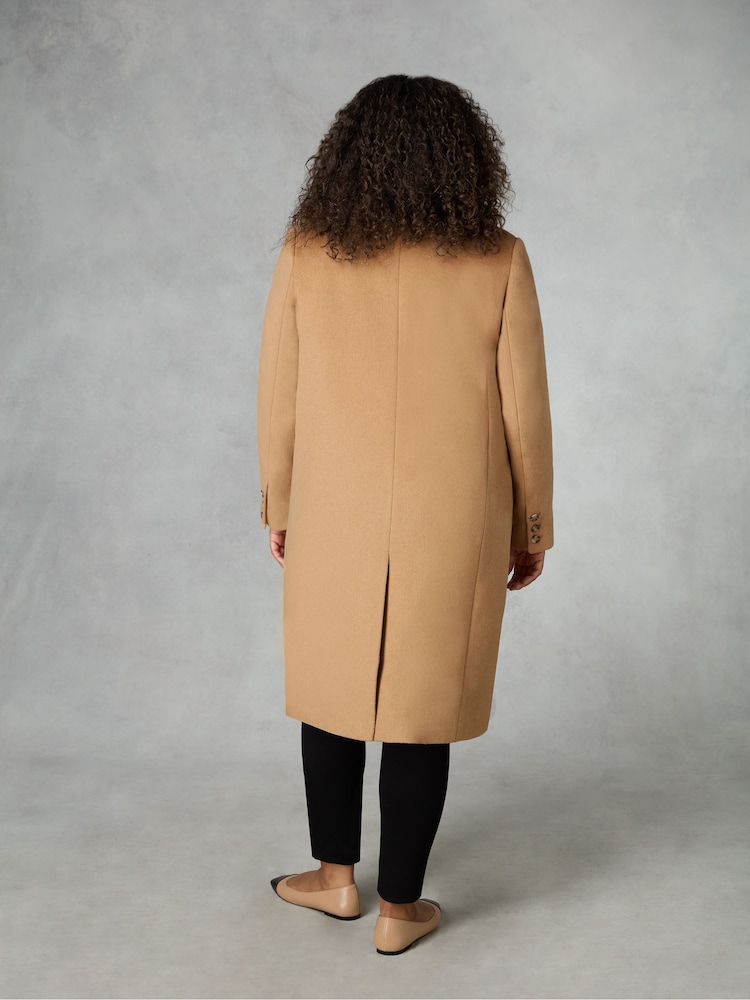 Live Unlimited Natural Curve Wool Blend Long Tailored Coat - Image 2 of 2