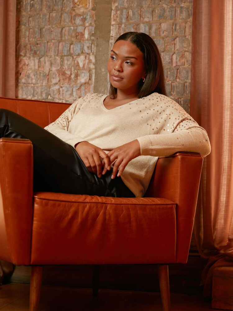 Live Unlimited Sequin Relaxed Jumper - Image 2 of 5