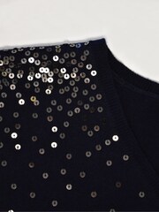 Live Unlimited Black Sequin Relaxed Jumper - Image 5 of 5
