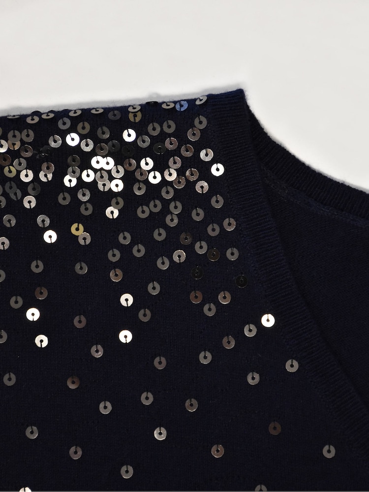 Live Unlimited Black Sequin Relaxed Jumper - Image 5 of 5
