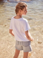 White 100% Cotton T-Shirt - Image 2 of 5