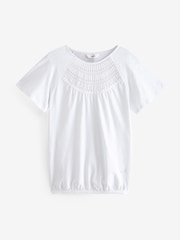 White 100% Cotton T-Shirt - Image 4 of 5