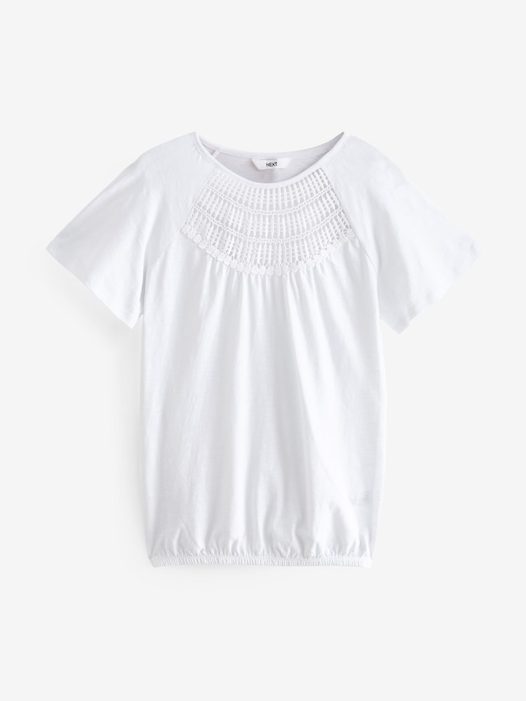 White 100% Cotton T-Shirt - Image 4 of 5