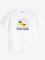 White Lemon Positano City Graphic T-Shirt - Image 6 of 7