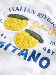White Lemon Positano City Graphic T-Shirt - Image 7 of 7