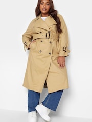 Yours Curve Natural Traditional Trench Coat - Image 2 of 5