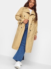 Yours Curve Natural Traditional Trench Coat - Image 4 of 5