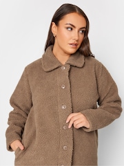 Yours Curve Brown Teddy Fleece - Image 6 of 6