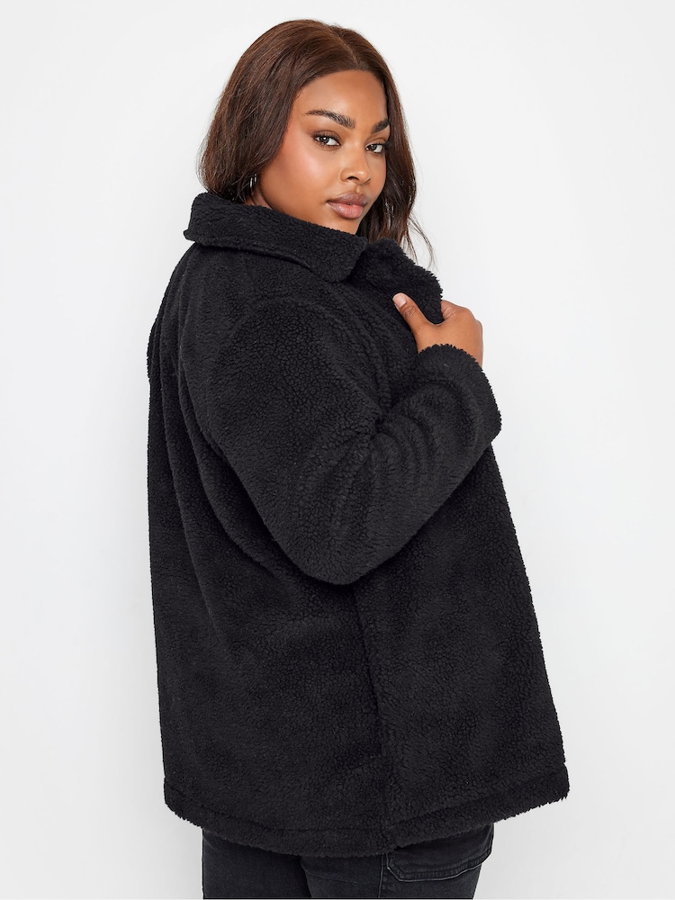 Yours Curve Black Teddy Fleece - Image 2 of 4