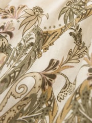 Ecru Paisley Print Long Sleeve V-Neck Twist Front Top - Image 6 of 6