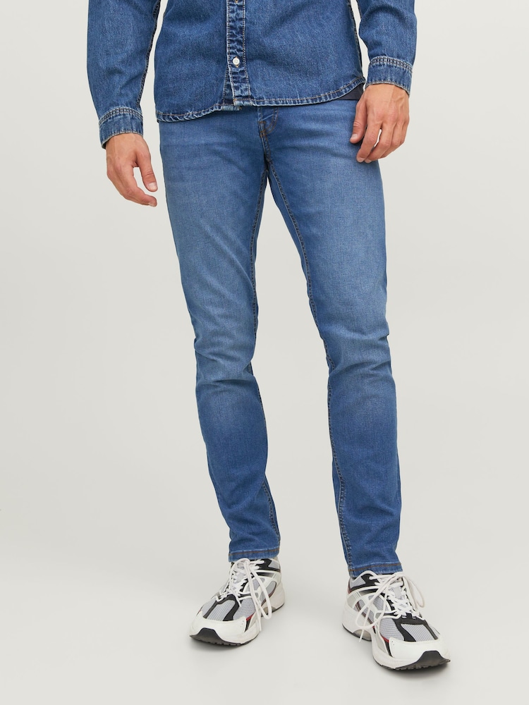 Голубой - Джинсы узкого кроя Jack & Jones Glenn - Изображение 1 из 7 Голубой - Джинсы узкого кроя Jack & Jones Glenn - Изображение 1 из 7