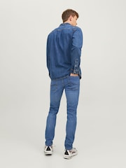 Голубой - Джинсы узкого кроя Jack & Jones Glenn - Изображение 3 из 7