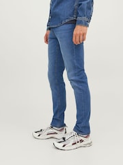 Голубой - Джинсы узкого кроя Jack & Jones Glenn - Изображение 4 из 7
