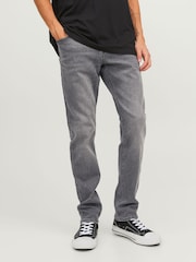 אפור דהוי - ג׳ינס בגזרה צרה דגם Glenn של Jack & Jones - תמונה 1 מתוך 6