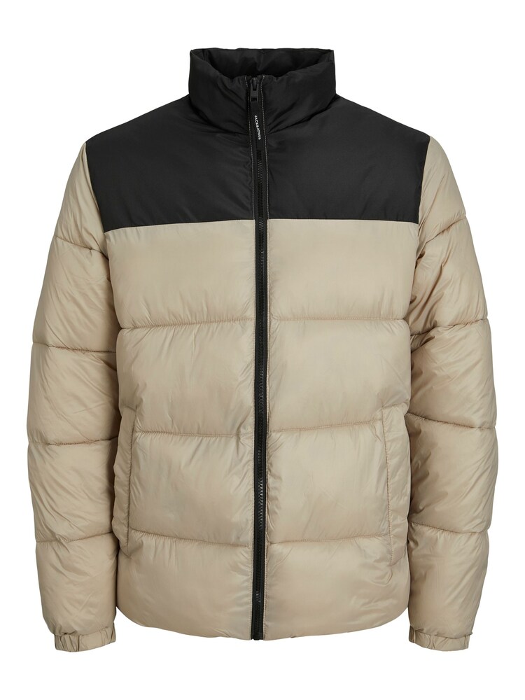 JACK & JONES Cream Quilted Padded Collarless Jacket - Image 5 of 5 JACK & JONES Cream Quilted Padded Collarless Jacket - Image 5 of 5