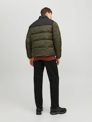 Зеленый - JACK & JONES стеганая куртка без воротника - Image 2 of 5