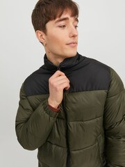 Зеленый - JACK & JONES стеганая куртка без воротника - Image 4 of 5