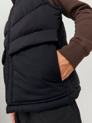 JACK & JONES Black Padded Pocket Detail Gilet - Image 5 of 6