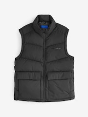 JACK & JONES Black Padded Pocket Detail Gilet - Image 6 of 6