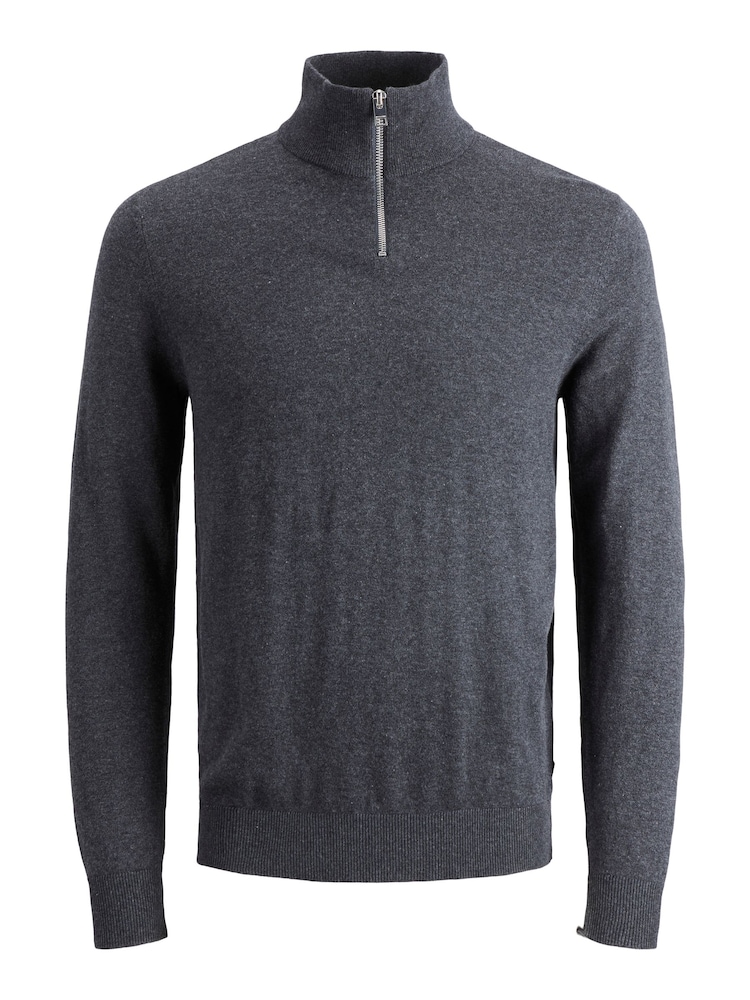 siva - Pleten pulover s četrtinsko zadrgo Jack & Jones - Slika 5 iz 5 siva - Pleten pulover s četrtinsko zadrgo Jack & Jones - Slika 5 iz 5