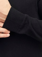 JACK & JONES Black Quarter Zip Knitted Jumper - Image 6 of 7
