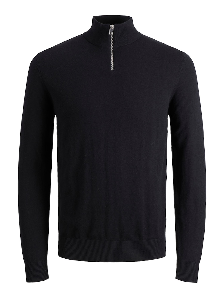 Schwarz - Jack & Jones – Strickpullover mit Viertelreißverschluss - Bild 7 von 7 Schwarz - Jack & Jones – Strickpullover mit Viertelreißverschluss - Bild 7 von 7