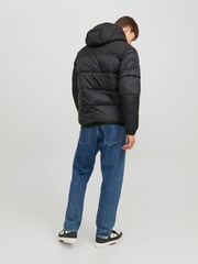 JACK & JONES Black Hooded Padded Coat - Image 2 of 8