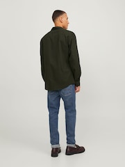 JACK & JONES Green Button Up 100% Cotton Shirt - Image 2 of 7