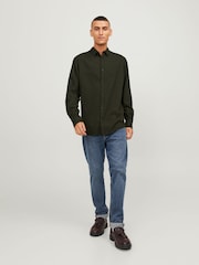 JACK & JONES Green Button Up 100% Cotton Shirt - Image 3 of 7