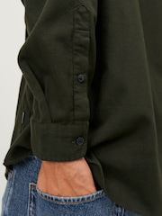 JACK & JONES Green Button Up 100% Cotton Shirt - Image 6 of 7