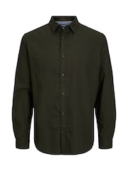 JACK & JONES Green Button Up 100% Cotton Shirt - Image 7 of 7