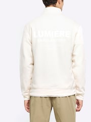 River Island 100% Cotton Lumiere Guler înalt Zip Up Hanorac - Image 2 of 6