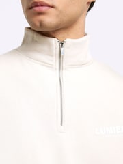 River Island 100% Cotton Lumiere Guler înalt Zip Up Hanorac - Image 4 of 6