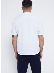 River Island 100% Baumwolle Seersucker-Hemd mit Reverskragen - Bild 2 von 6