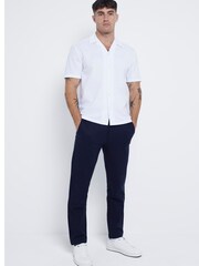 River Island 100% Baumwolle Seersucker-Hemd mit Reverskragen - Bild 3 von 6