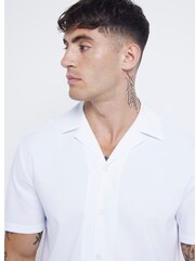 River Island 100% Baumwolle Seersucker-Hemd mit Reverskragen - Bild 4 von 6