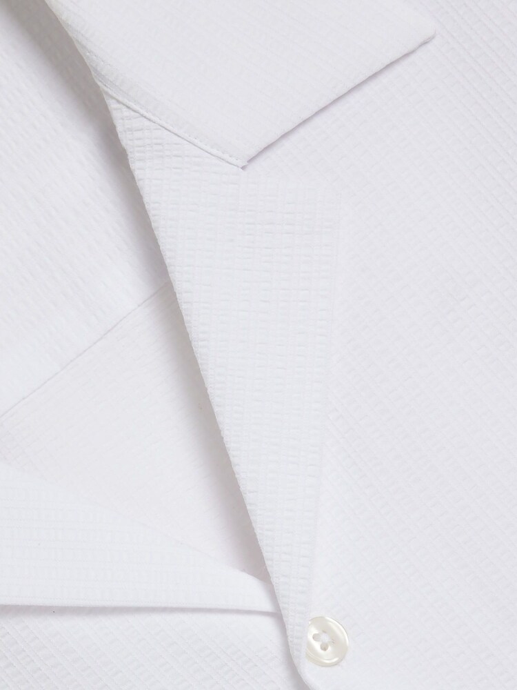 River Island 100% Baumwolle Seersucker-Hemd mit Reverskragen - Bild 6 von 6