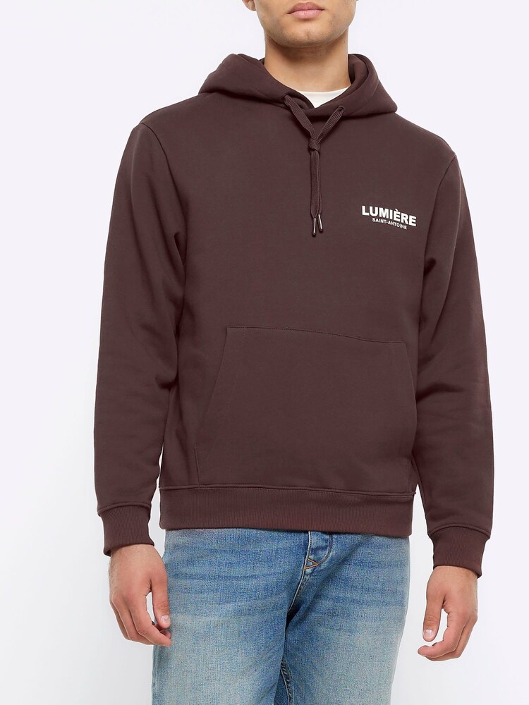 River Island Brown 100% Cotton Lumiere Hoodie - Image 1 of 6