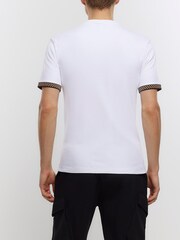River Island White Muscle Fit 100% Cotton Ringer T-Shirt - Image 2 of 6