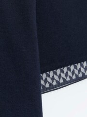 River Island Blue Muscle Fit 100% Cotton Ringer T-Shirt - Image 6 of 6