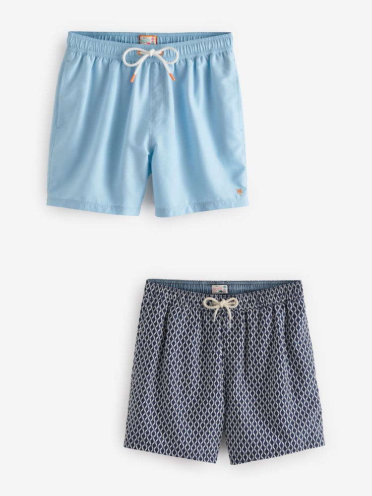Blue/Navy Swim Shorts 2 Pack - Image 1 of 19