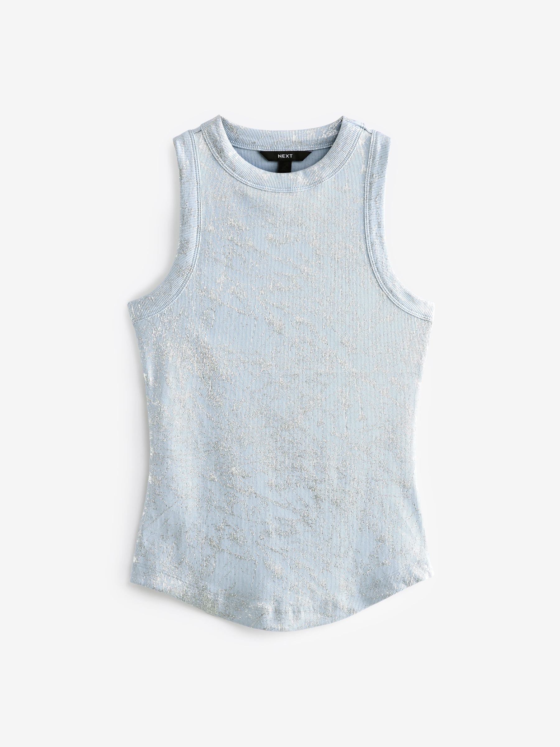 Buy Denim Washed Ribbed Tank from Next Luxembourg