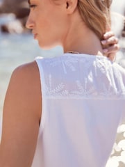 White 100% Cotton Top - Image 2 of 6