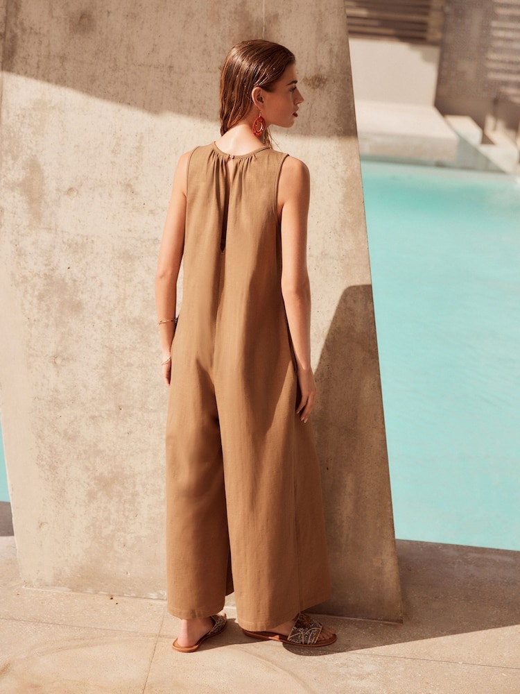 Neutral Sleeveless Jumpsuit - Image 2 of 5