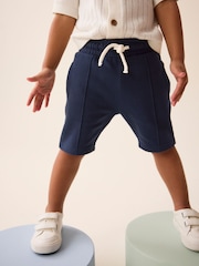 Navy Blue 100% Cotton Pintuck Shorts (3mths-7yrs) - Image 4 of 7
