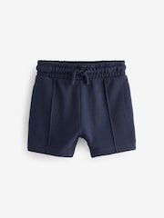 Navy Blue 100% Cotton Pintuck Shorts (3mths-7yrs) - Image 5 of 7